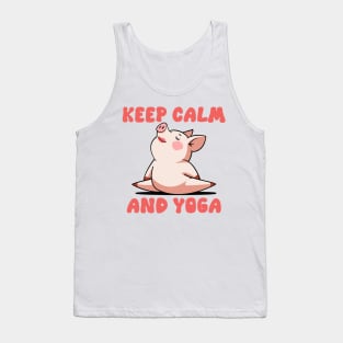 Zen Piggy - Keep Calm And Yoga Tank Top